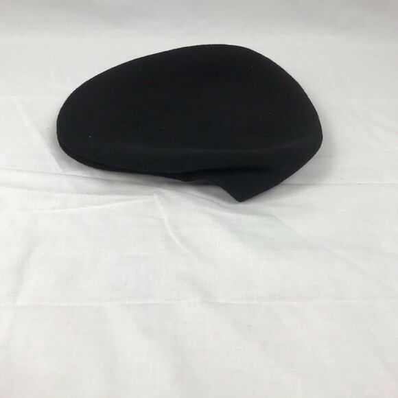 Kangol Black 504 100% Wool Flat Cap Hat L - Picture 1 of 7